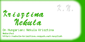 krisztina nekula business card